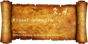 Kiszel Arabella névjegykártya